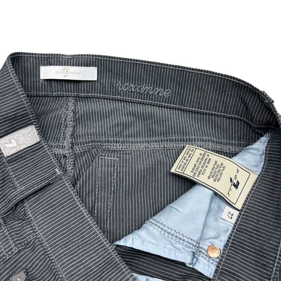 7 For All Mankind Roxanne Striped Pants Skinny Fit Size 27 - Picture 5 of 6